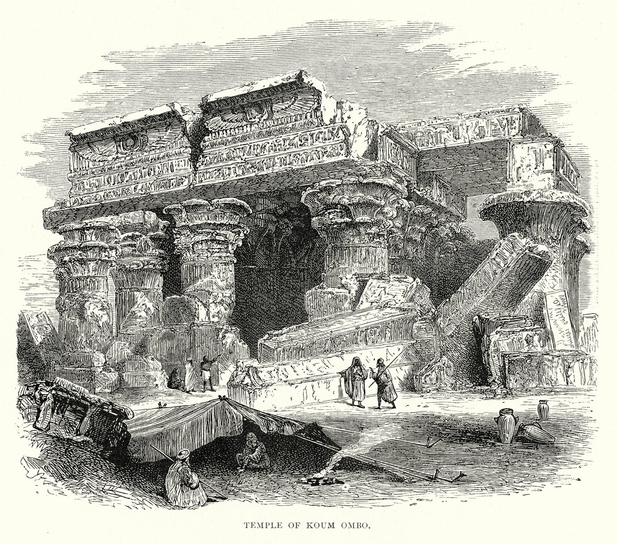 Temple de Koum Ombo (gravure) - English School