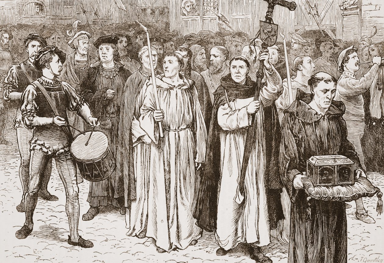 Procession de Tetzel, illustration de L'Histoire du protestantisme par ...