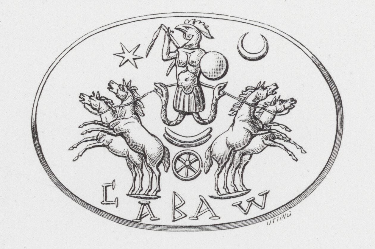 Le dieu Abraxas dans le char de Phoebus - English School