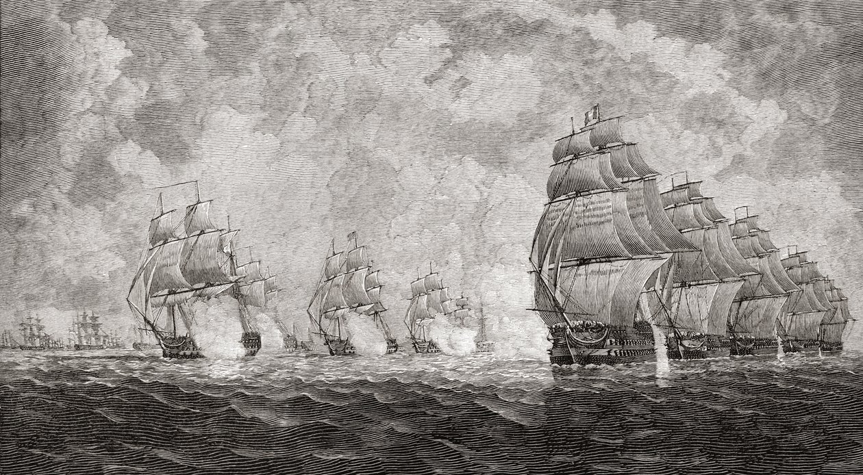La bataille de Pulo Aura, 1804, tirée de 