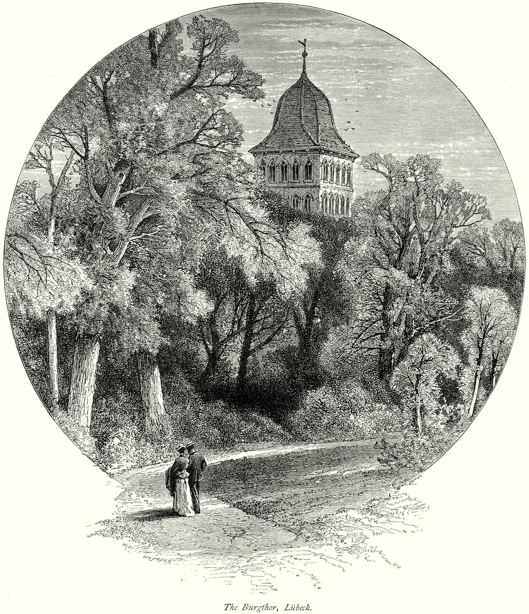Le Burgthor, Lubeck (gravure) - English School