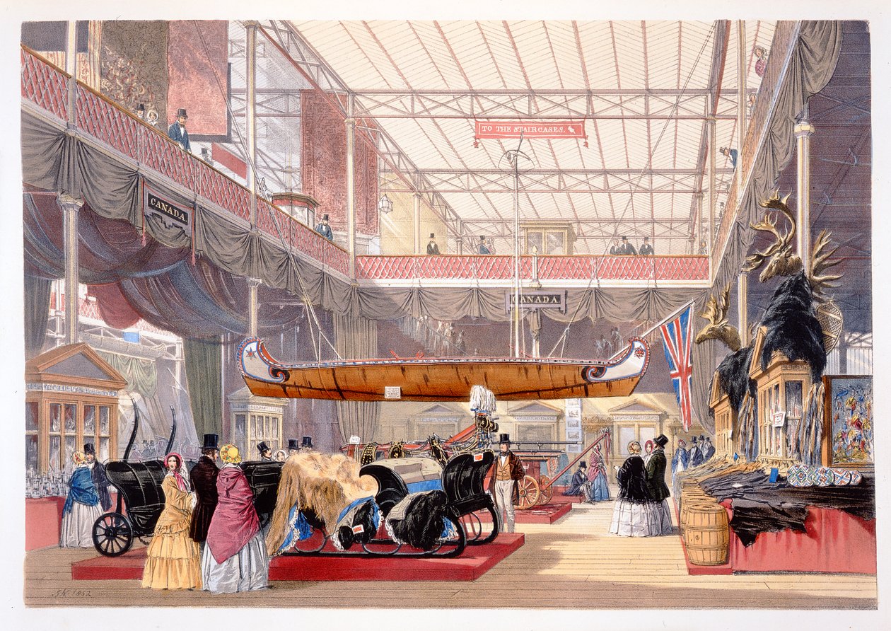 La Salle canadienne de Dickinsons Comprehensive Pictures of the Great Exhibition of 1851..., publié par Dickinson Brothers, 1854 - English School