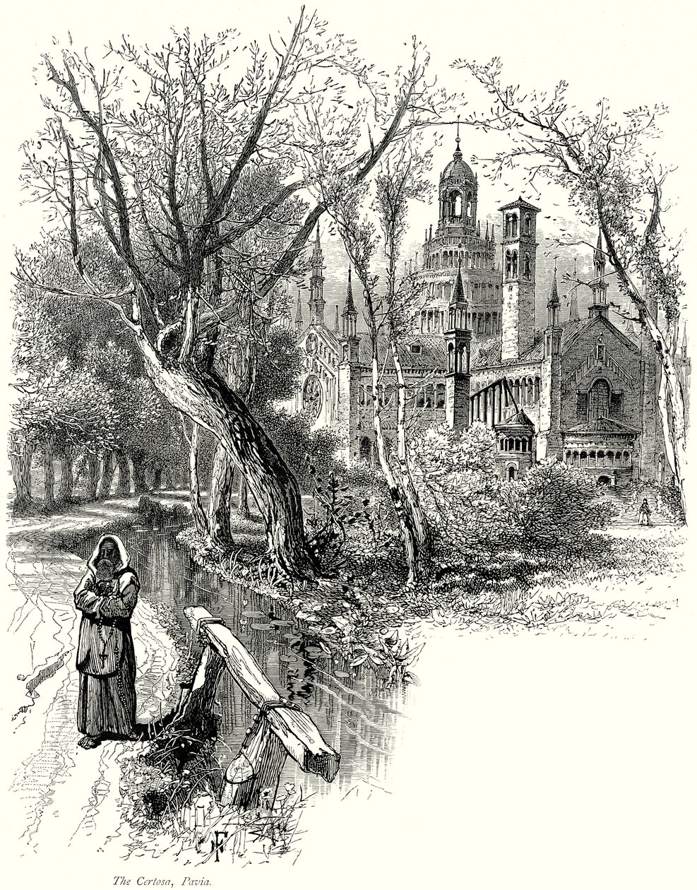 La Chartreuse, Pavie (gravure) - English School