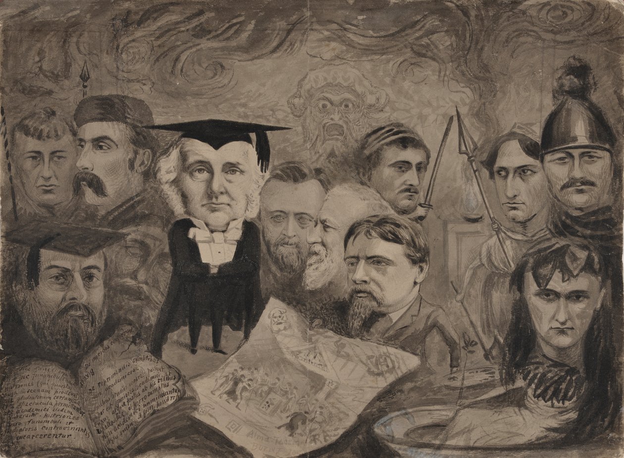 Le Drame à Oxford en 1880 (Plume, encre, lavis gris) - English School