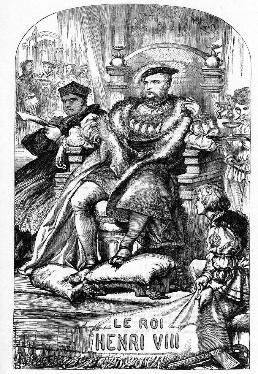 La célèbre histoire de la vie de Henri VIII - Illustration dans "Œuvres complètes de William Shakespeare" 1866 - English School