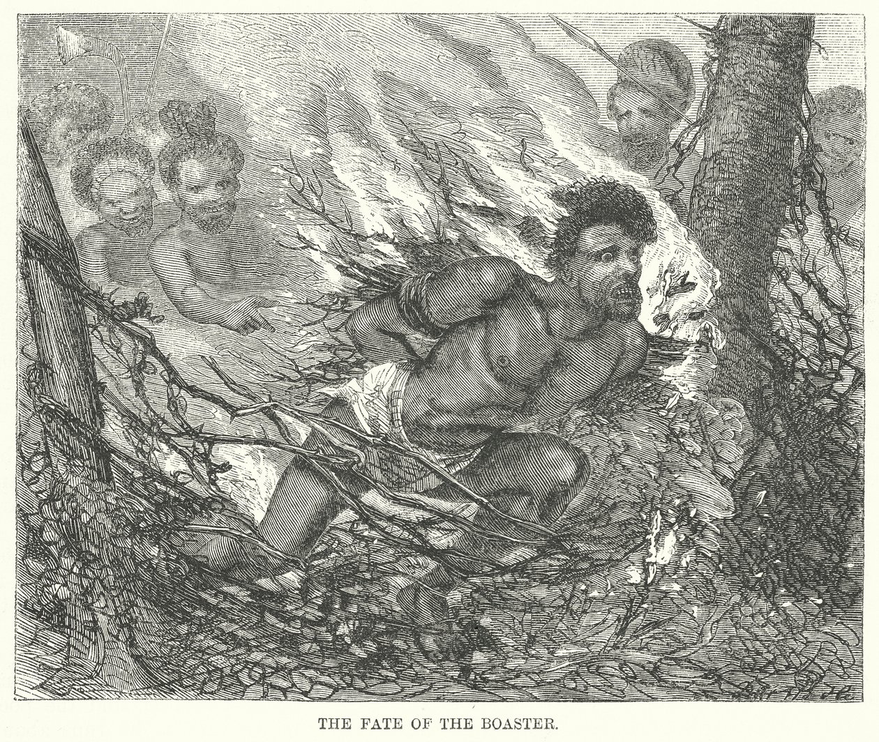 Le destin du vantard (gravure) - English School