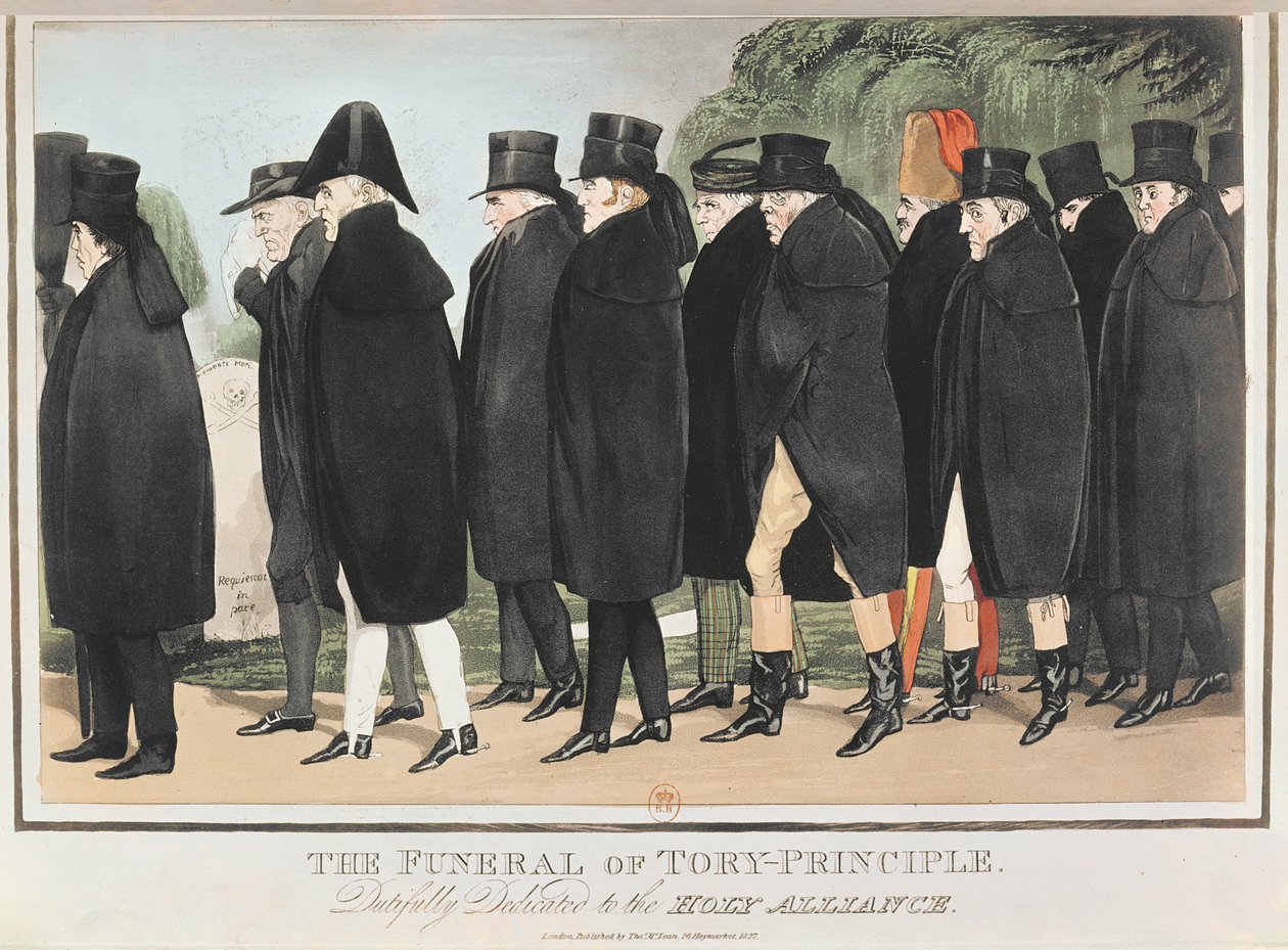Les funérailles du principe Tory, c. avril 1827 - English School