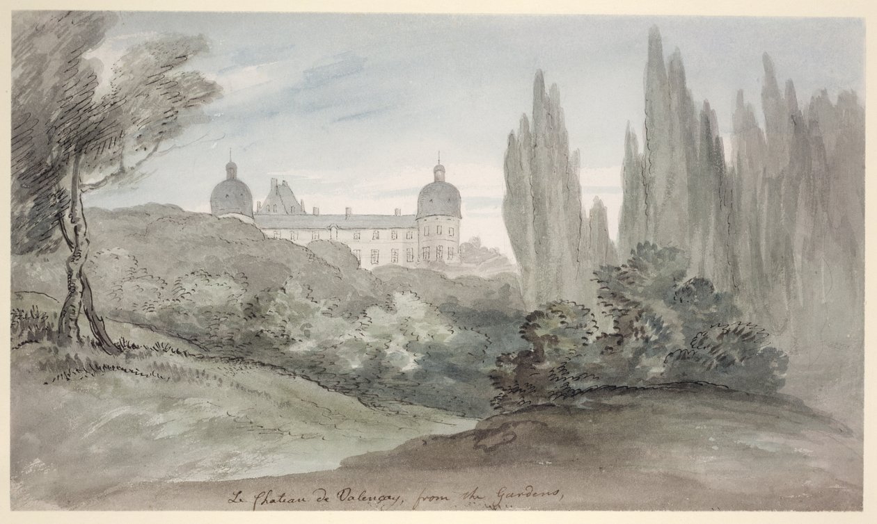 Les jardins du château de Valençay, vers 1770 - English School