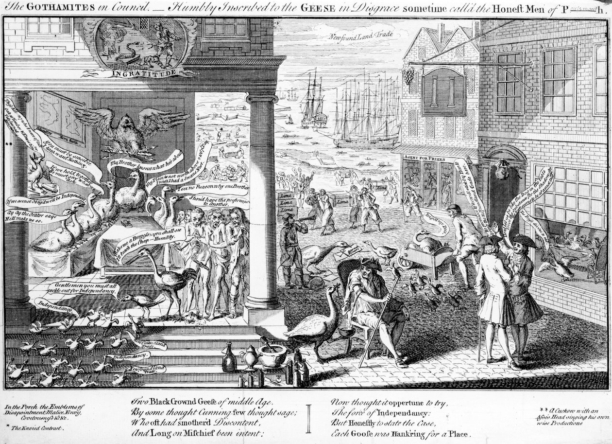 Les Gothamites en Conseil, 1761 - English School