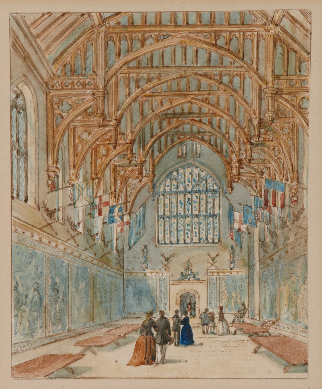 La Grande Salle, Palais de Hampton Court, c.1860-70 - English School