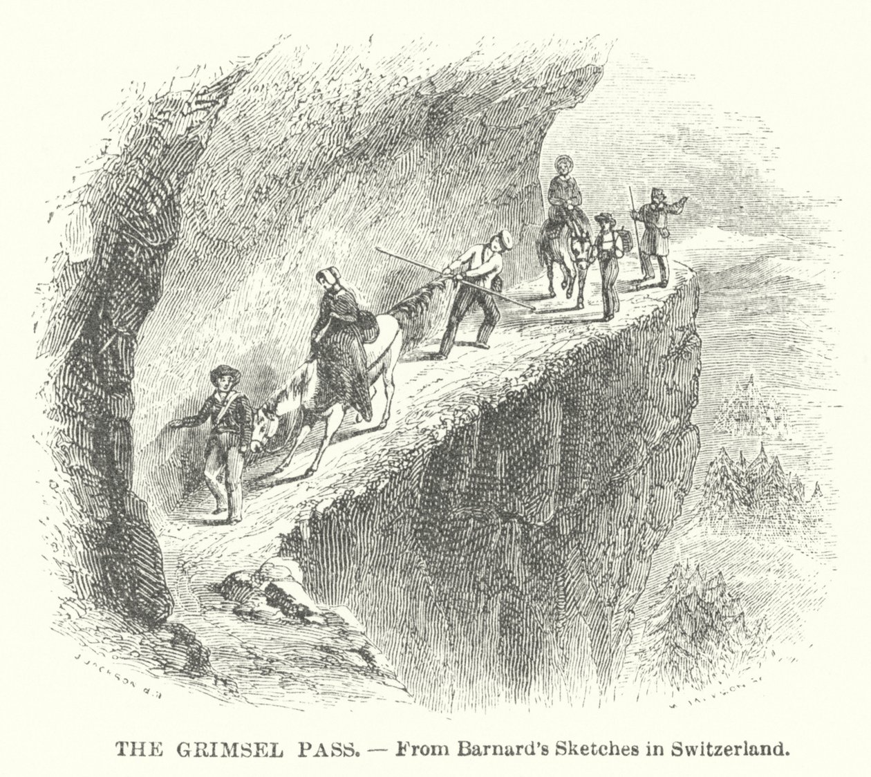 Le col du Grimsel (gravure) - English School