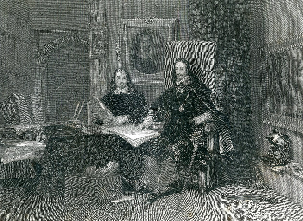 Le roi et Hyde à Oxford, par J. T Willmore - English School