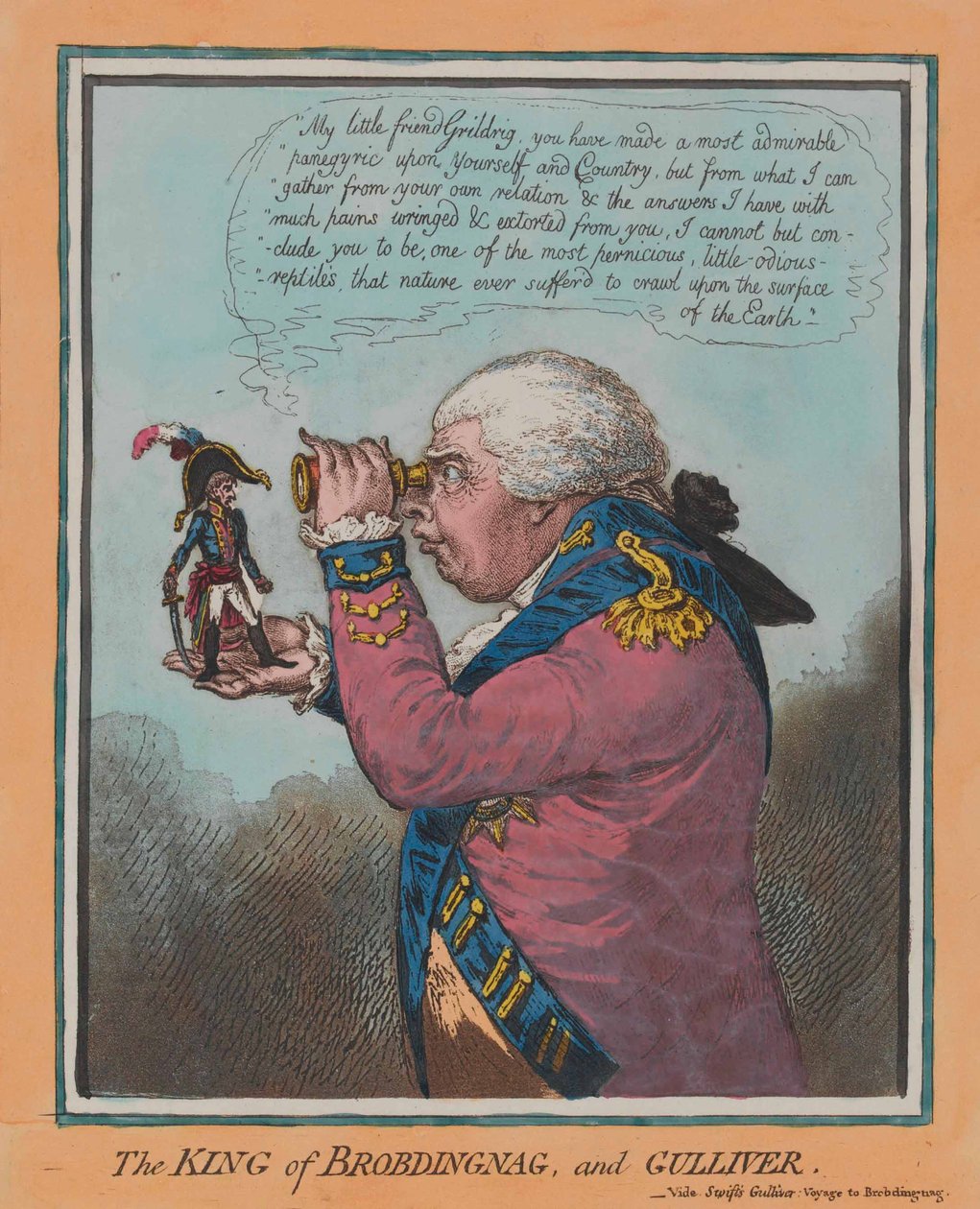 Le Roi de Brobdingnag et Gulliver - English School