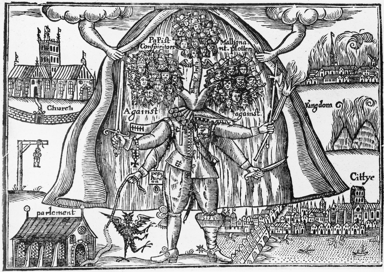 Le Monstre du Royaume Dévoilé du Ciel, vers 1640-43 - English School