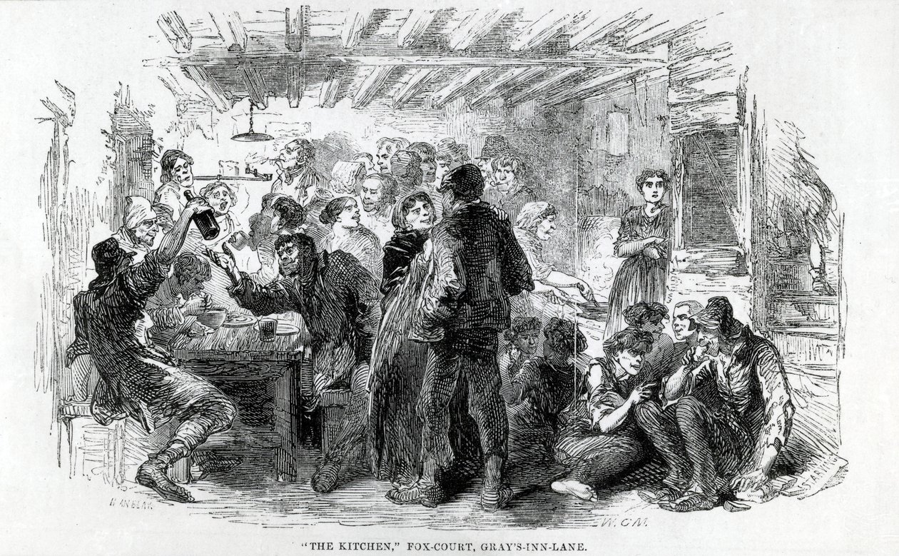 La cuisine, Fox-Court Grays Inn Lane, 1851 - English School
