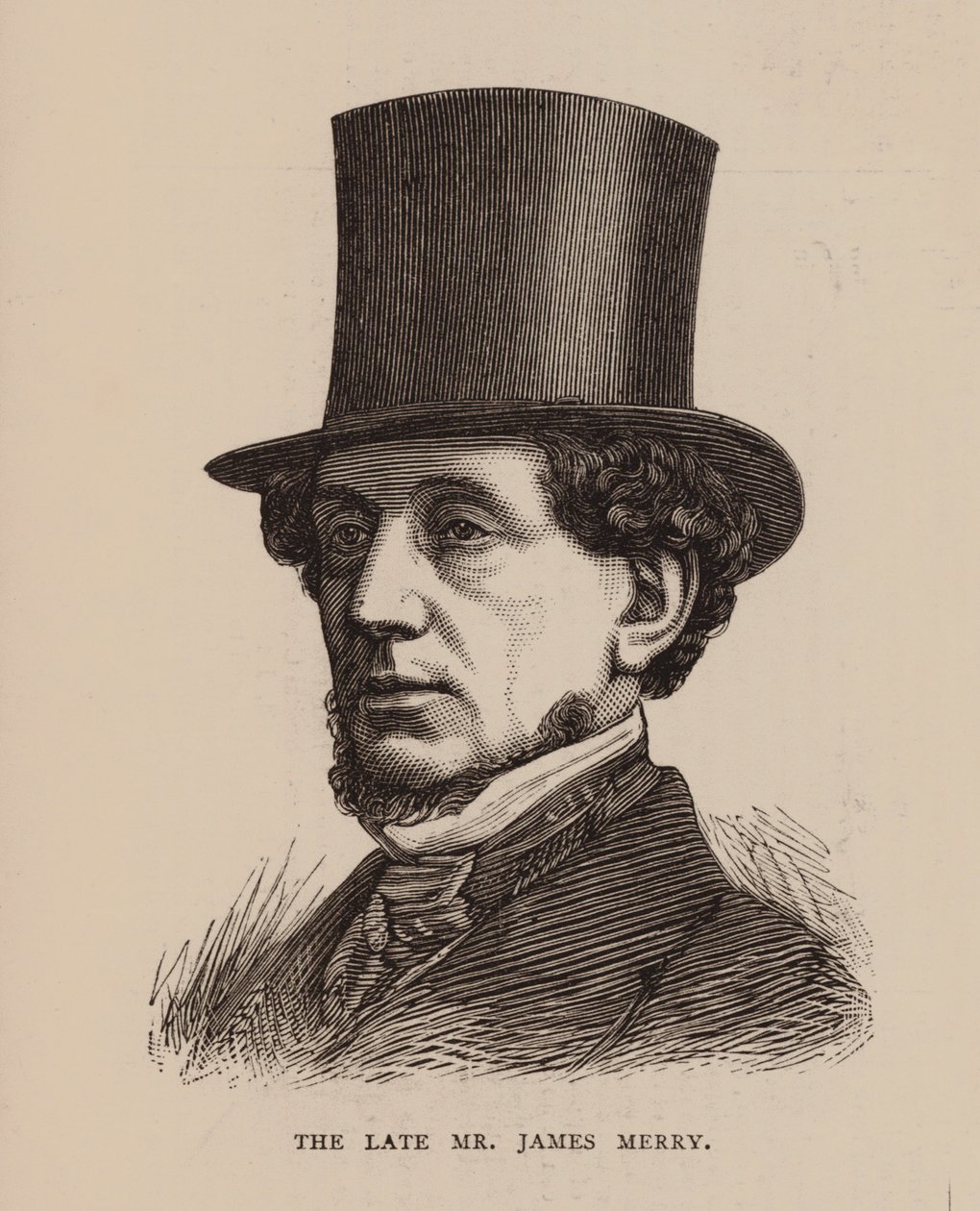 Feu M. James Merry (gravure) - English School