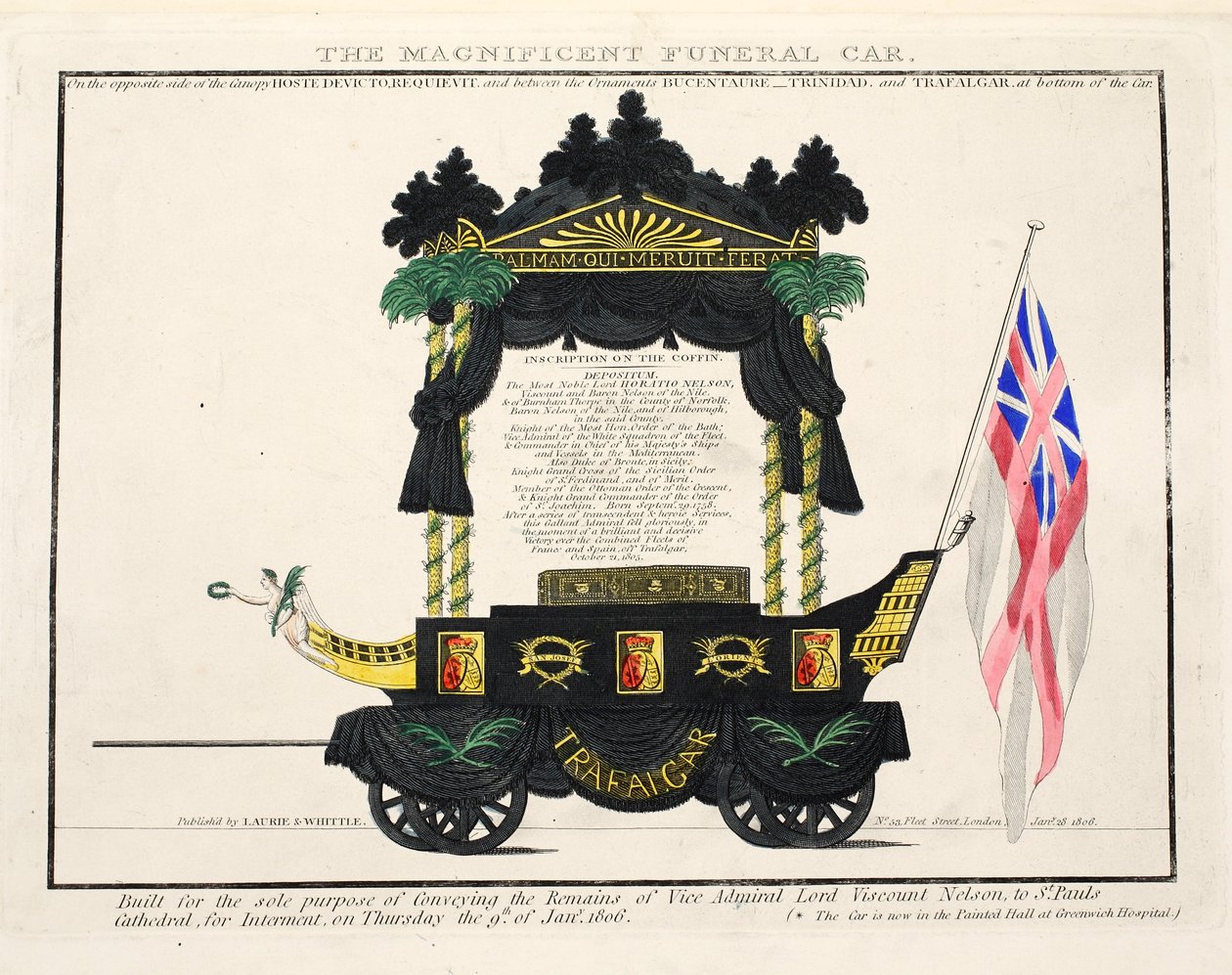 Le Magnifique Char Funéraire, pub. 1806 - English School