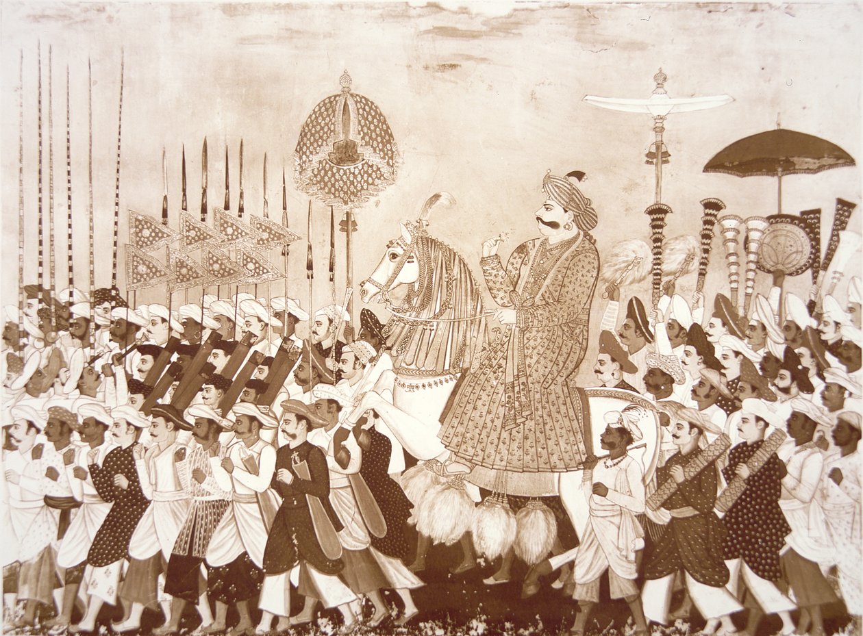 Le chef Mahratta Tulsaji de Tanjore - English School