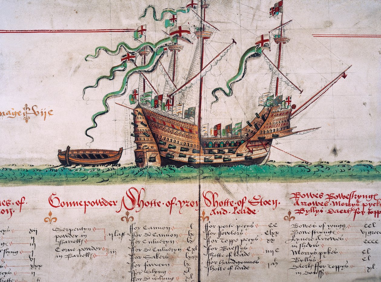 Le Mary Rose, du Anthony Roll - English School