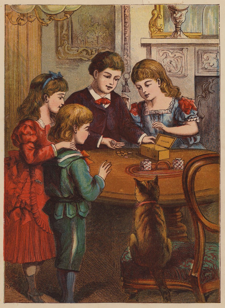 La Tirelire (lithographie couleur) - English School