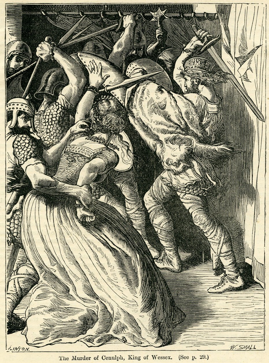Le Meurtre de Cenulph, roi du Wessex, 821 - English School
