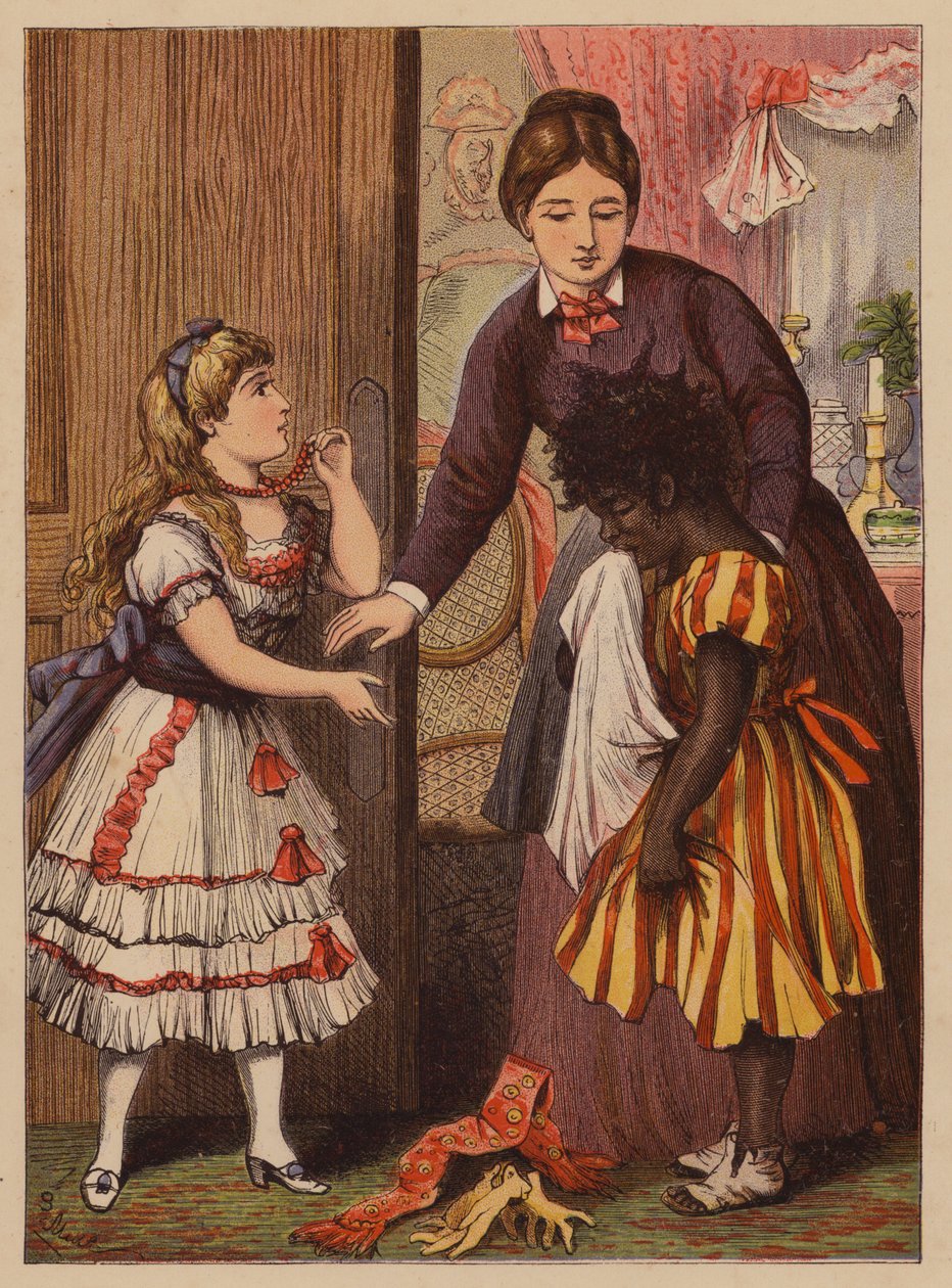 Le collier (lithographie couleur) - English School
