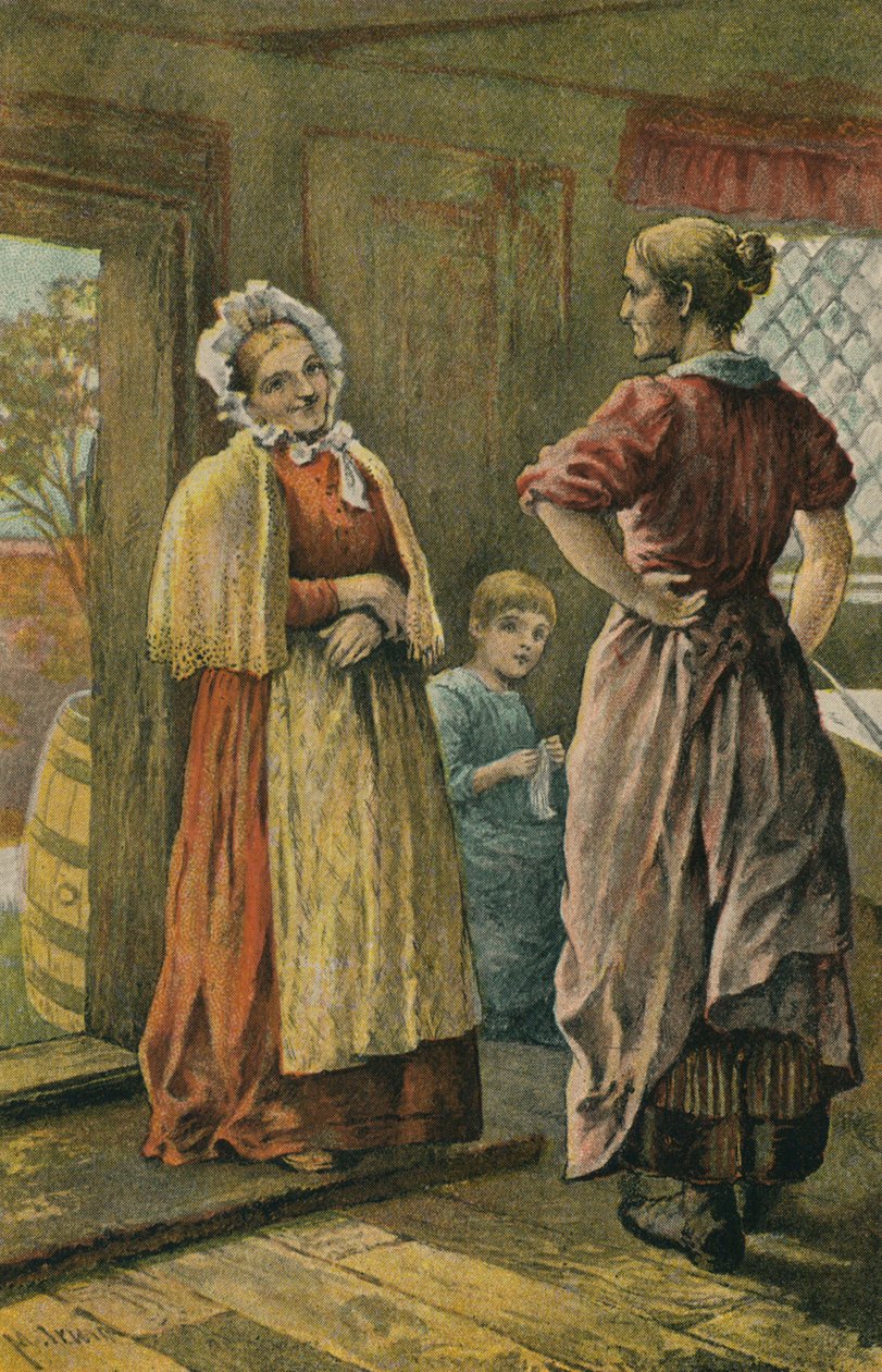 The Neighbour-In-Law (lithographie couleur) - English School
