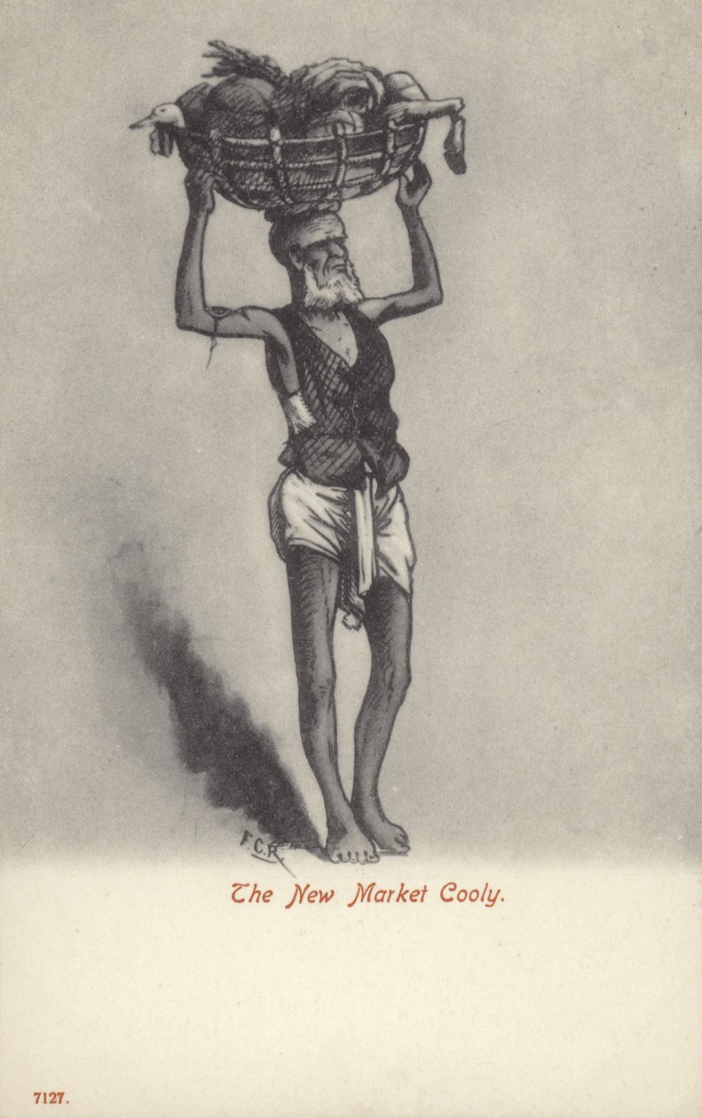Le nouveau marché Cooly (litho) - English School