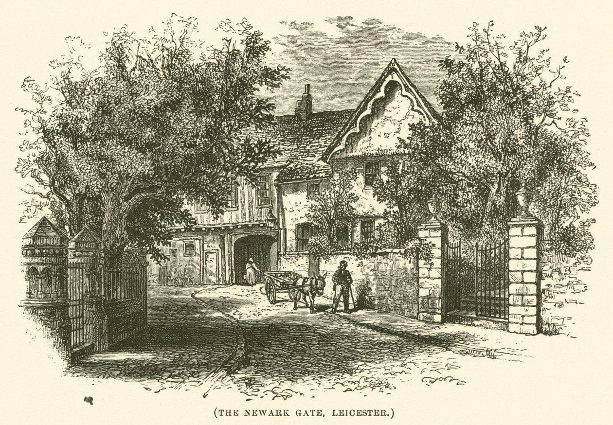 The Newark Gate, Leicester (gravure) - English School