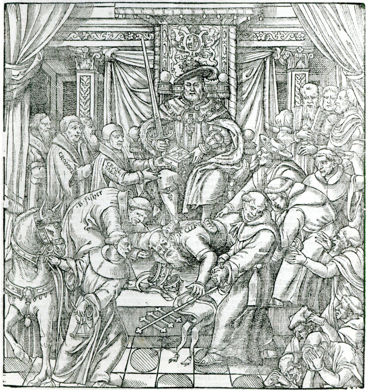 Le Pape supprimé par le roi Henri VIII, 1534 - English School