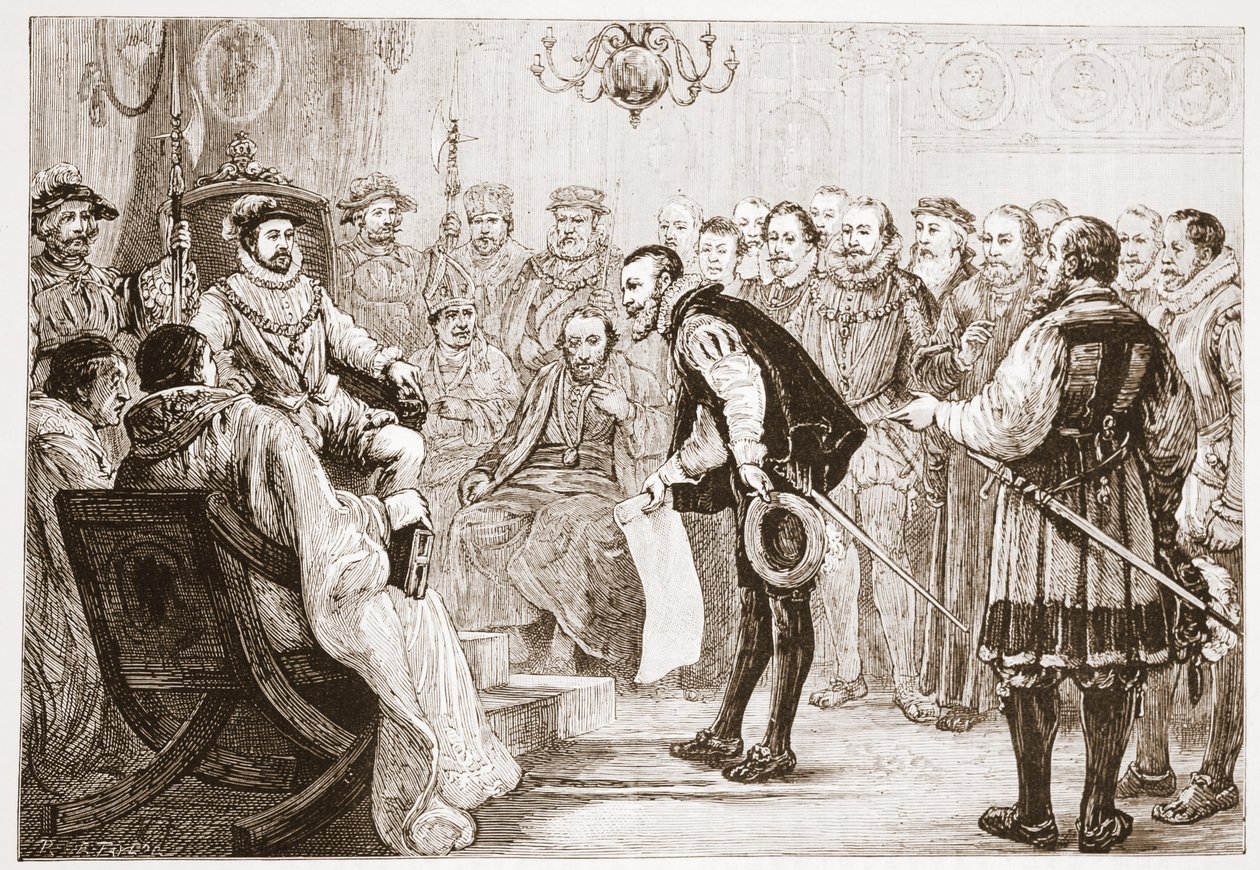 Les princes protestants présentant leur confession à Charles, illustration de L
