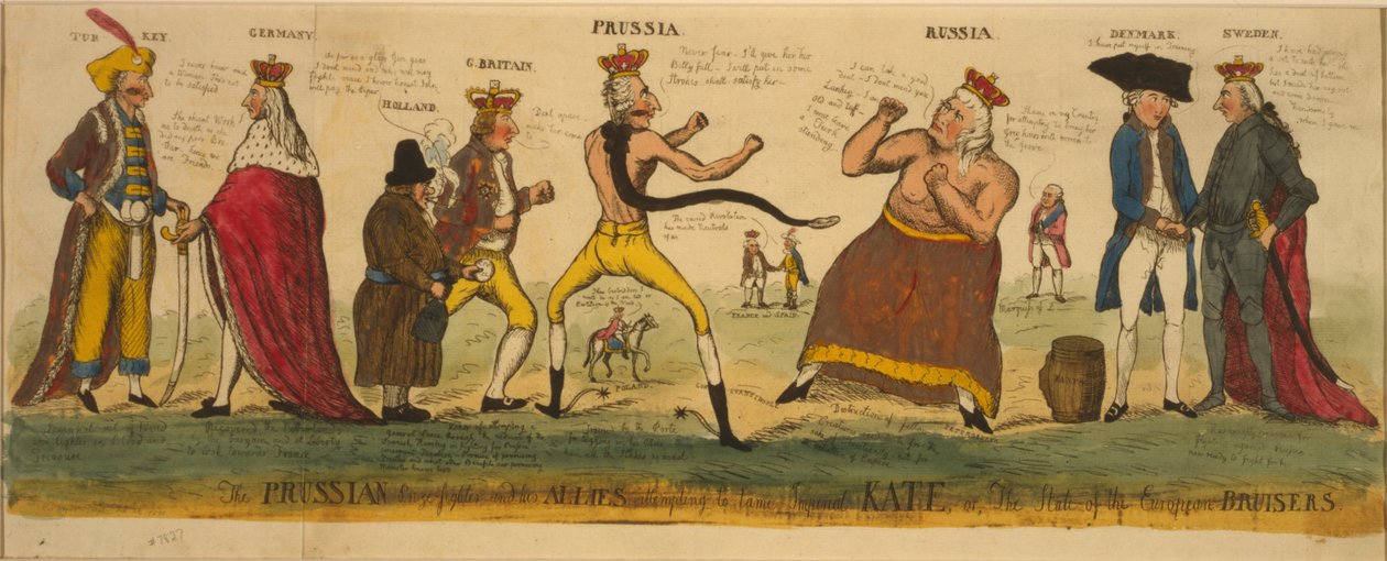 Le boxeur prussien et ses alliés tentant de dompter l