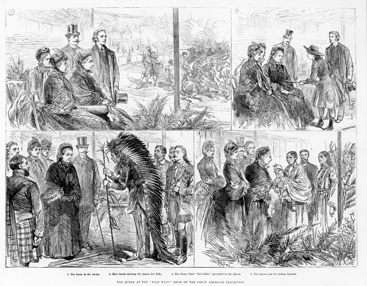 La Reine au spectacle du Far West de la Grande Exposition Américaine, 1887 - English School
