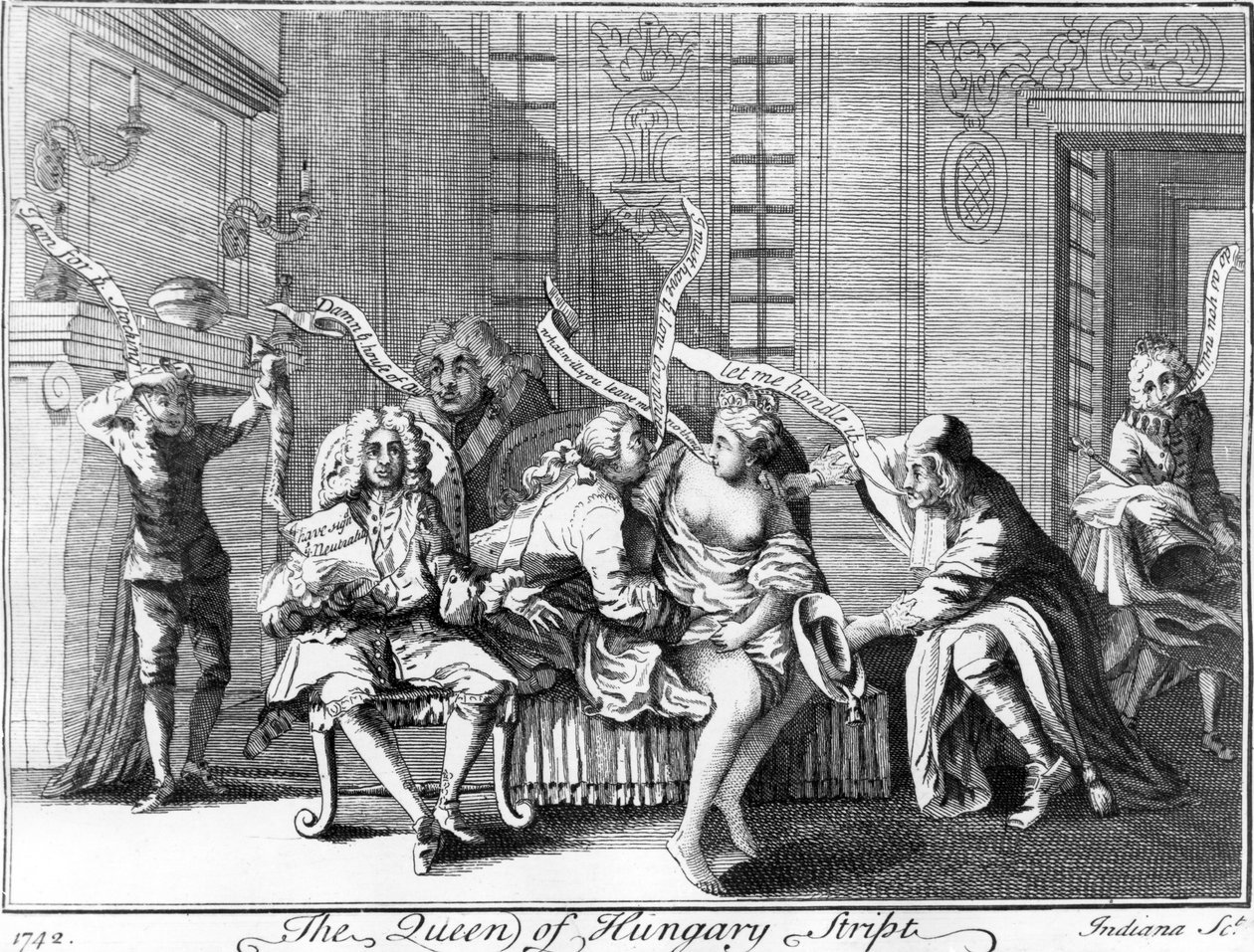 La Reine de Hongrie Dépouillée, 1742 - English School