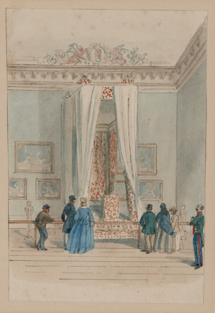 La chambre de la reine avec le lit d