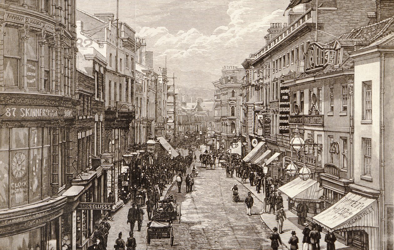 La visite de la reine à Birmingham : La High Street, de 