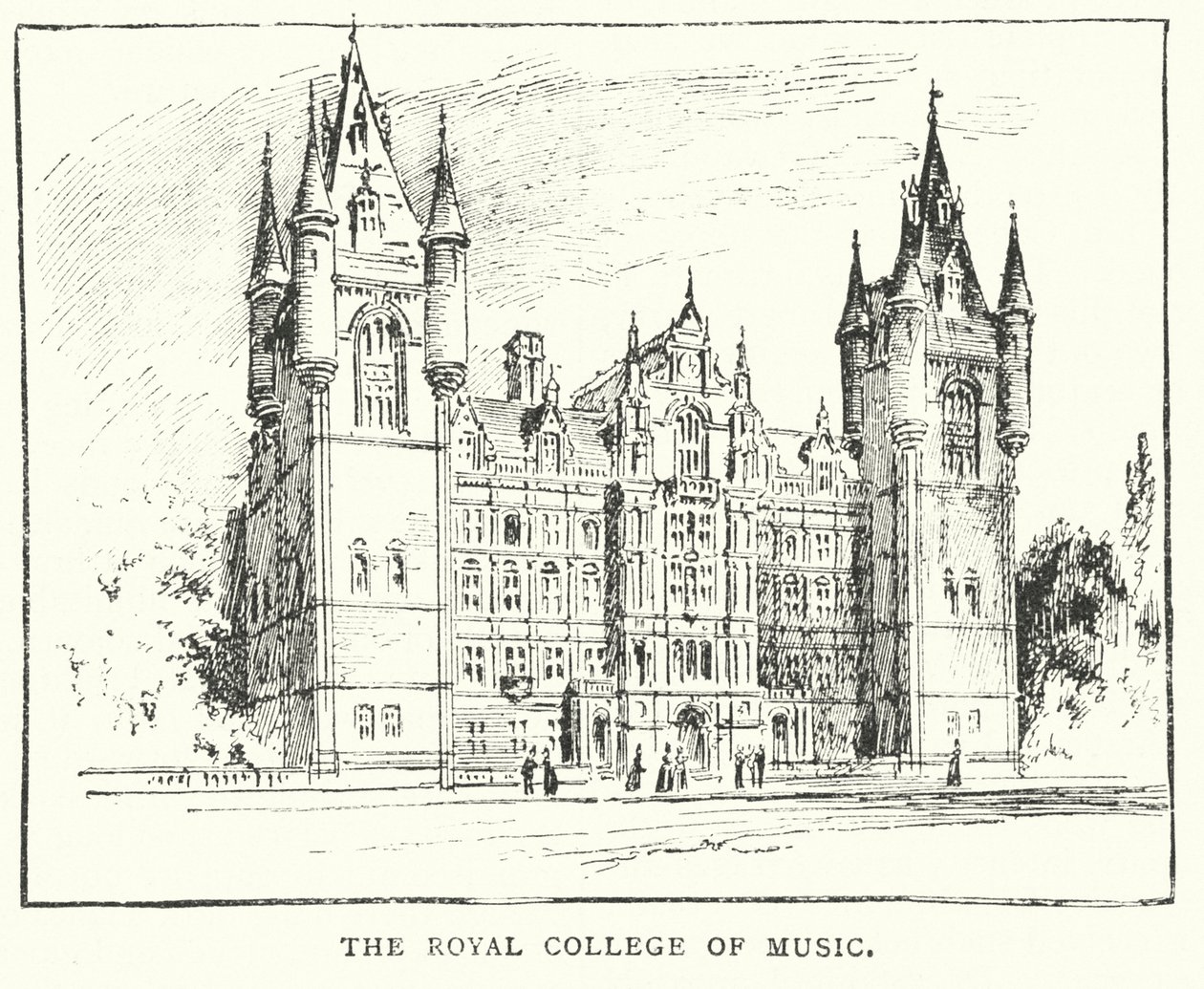 Le Collège royal de musique (gravure) - English School
