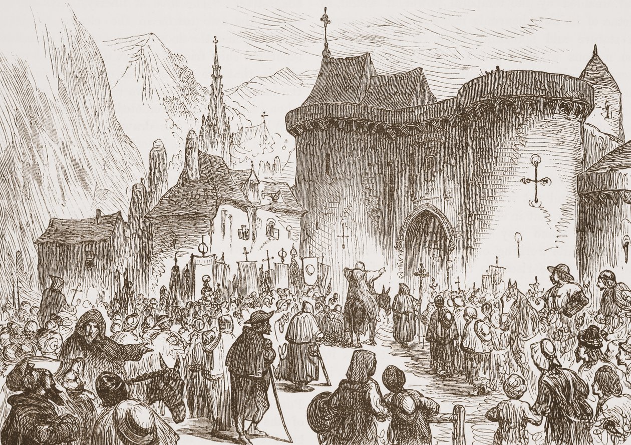 Les faux pèlerins à la porte de Genève, illustration de L