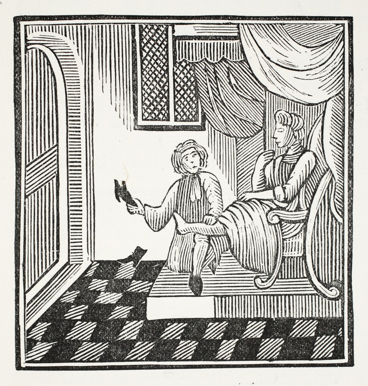 La Gloire du Cordonnier, illustration de Chap-books du XVIIIe siècle par John Ashton, pub. 1882 - English School