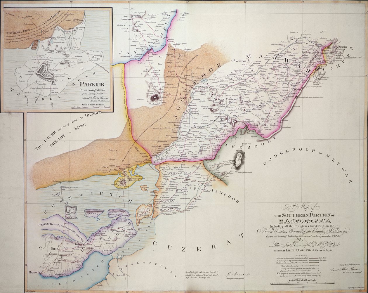 La partie sud du Rajpootana, 1820 - English School