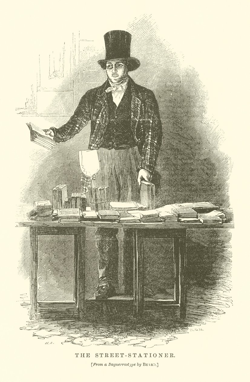 Le stationneur de rue (gravure) - English School