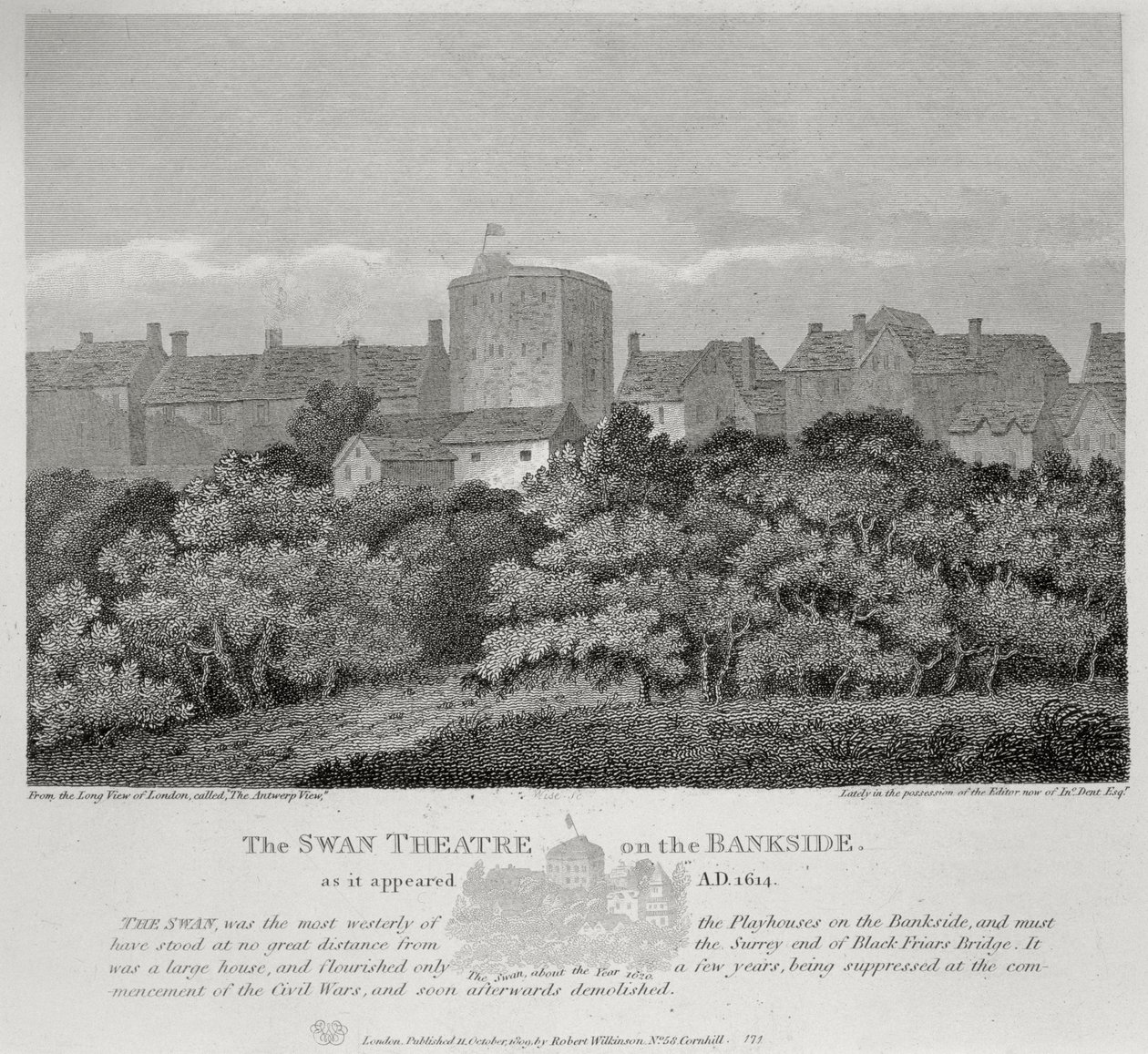 Le Théâtre du Cygne sur Bankside tel qu