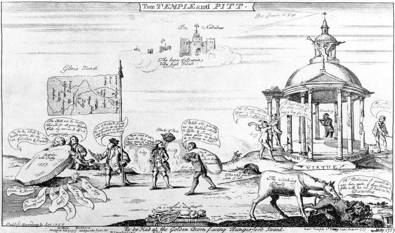 Le Temple et Pitt, 1757 - English School