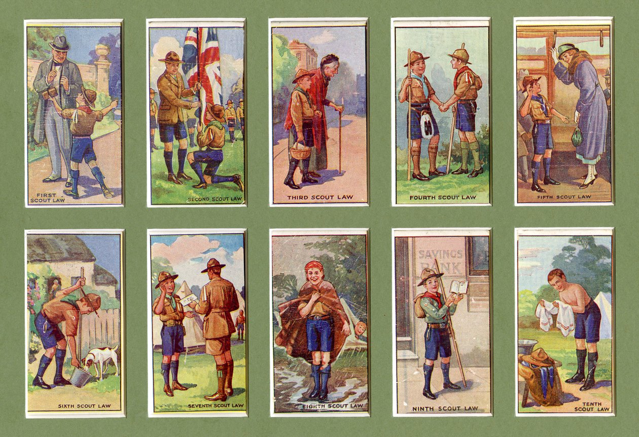 Les dix lois des scouts, 1923 - English School