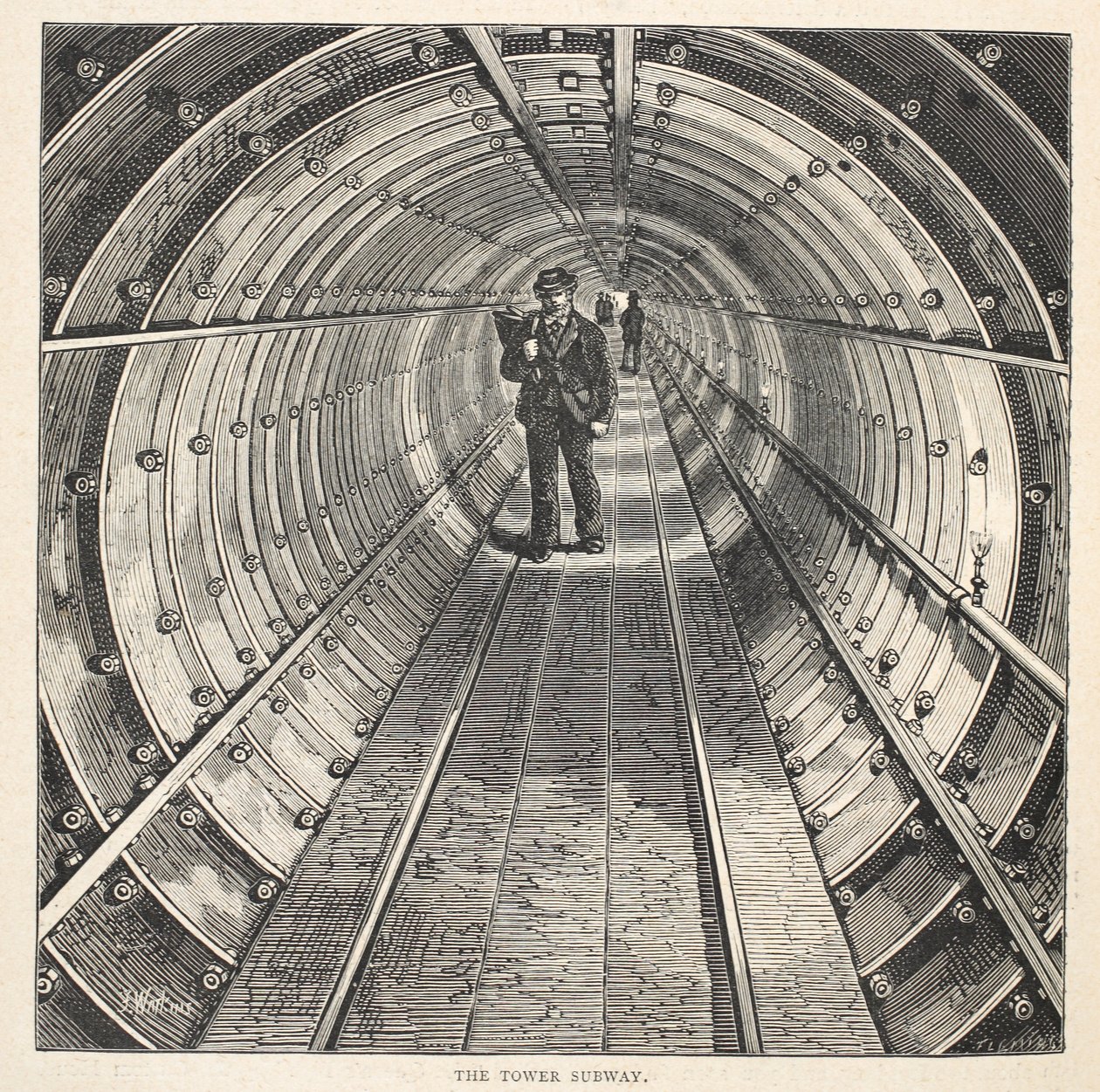 Le métro de la Tour, 1870 - English School