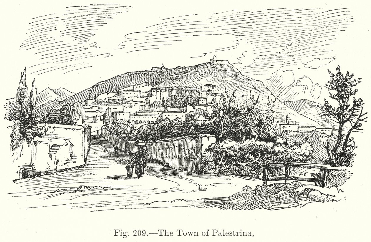 La ville de Palestrina (gravure) - English School