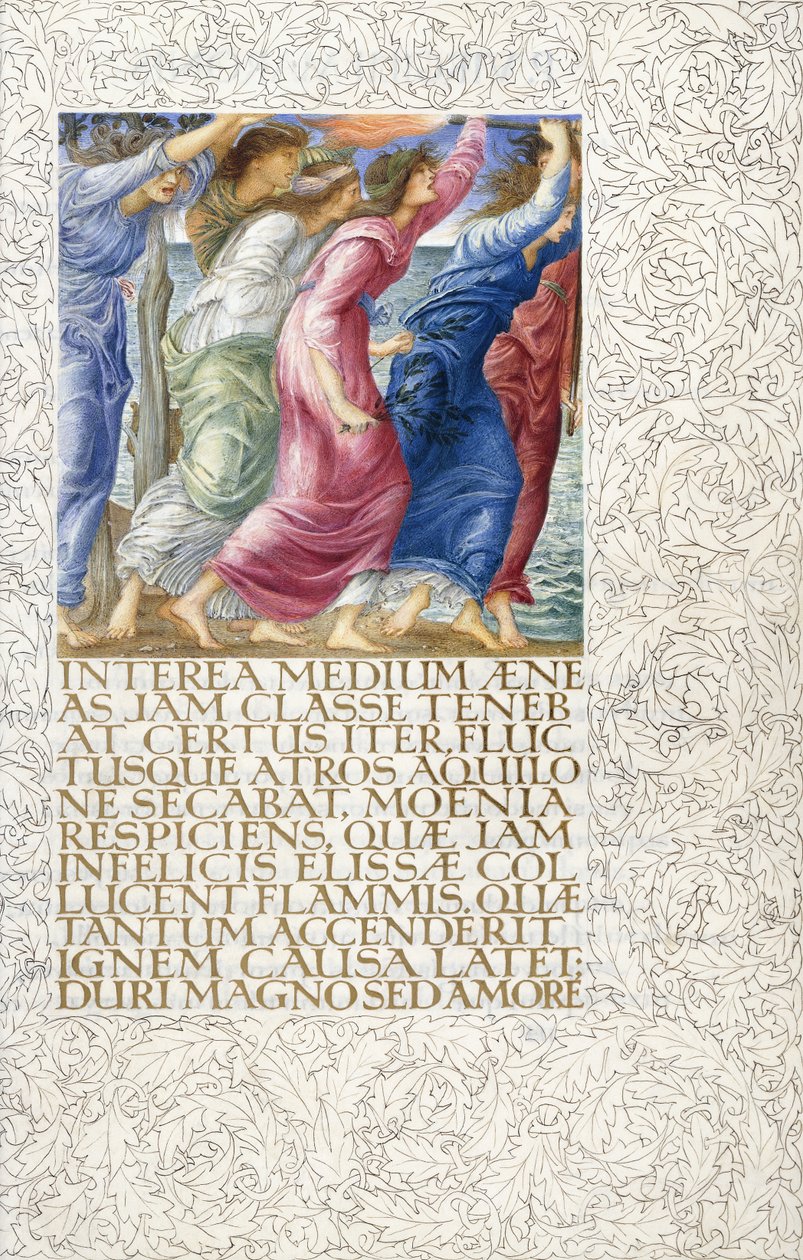Les Troyens aperçoivent le bûcher funéraire de Didon, 1874-c.1919 - English School
