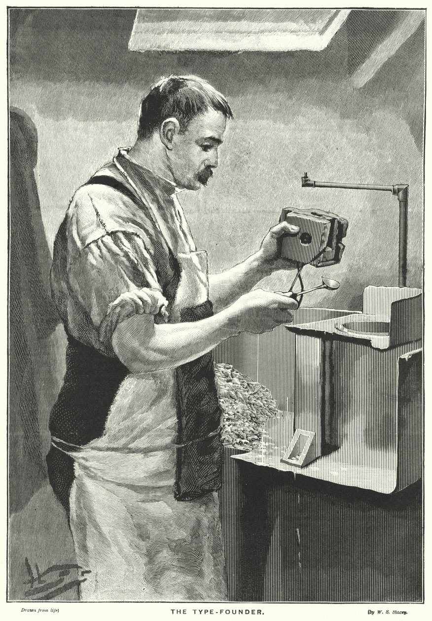 Le fondeur de caractères (gravure) - English School