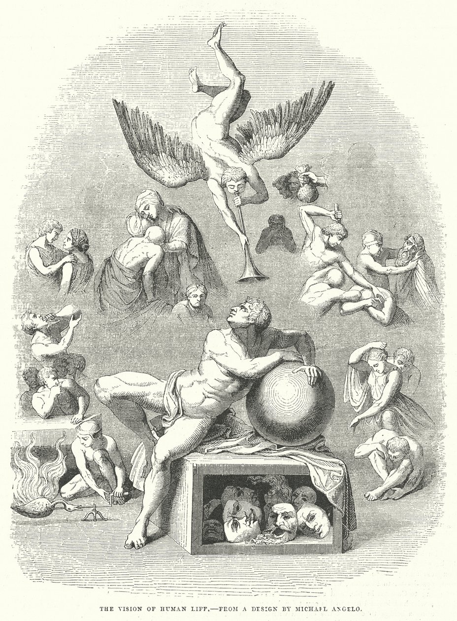 La vision de la vie humaine (gravure) - English School