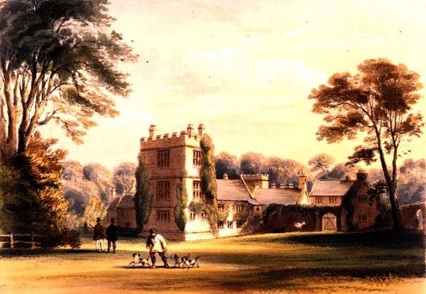 La tour ouest, maison Cotehele, c.1830-40 - English School